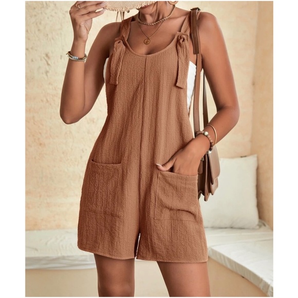 Boho Pocket Casual Minimalist Romper - Picture 8 of 12